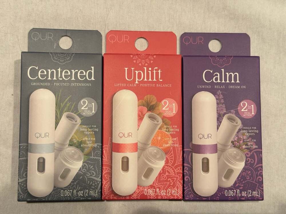 Qur 2-In-1 Aromatherapy Inhaler & Topical Oil Applicator -- 3 Pack